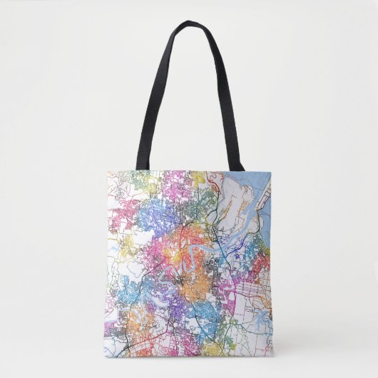 Stadsplattegrond van Brisbane Australië Tote Bag (Voorkant)