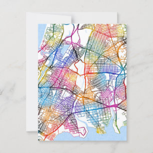 Stadsplattegrond van Bronx USA Briefkaart