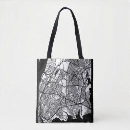 Stadsplattegrond van Bronx USA Tote Bag