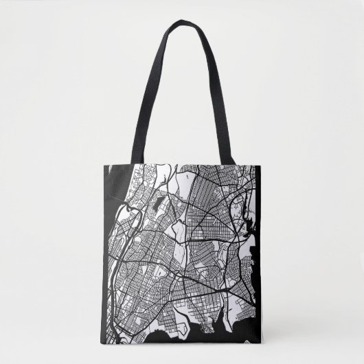 Stadsplattegrond van Bronx USA Tote Bag (Voorkant)