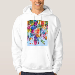 Stadsplattegrond van Busan Zuid-Korea Hoodie