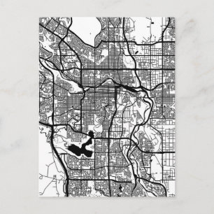 Stadsplattegrond van Calgary Canada Briefkaart