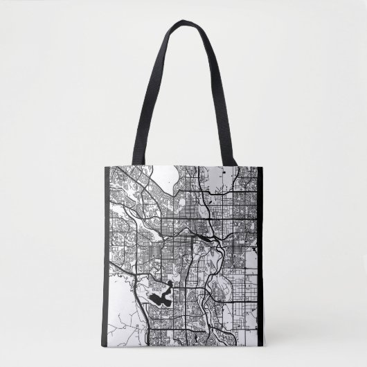 Stadsplattegrond van Calgary Canada Tote Bag (Voorkant)