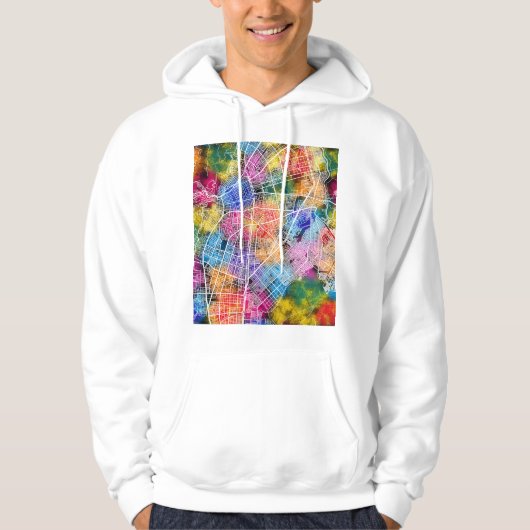 Stadsplattegrond van Cali Colombia Hoodie (Voorkant)