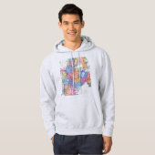 Stadsplattegrond van Cali Colombia Hoodie (Voorkant volledig)