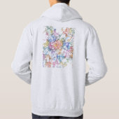 Stadsplattegrond van Charkov Oekraine Hoodie (Achterkant)
