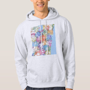 Stadsplattegrond van Chennai Tamil Nadu Hoodie