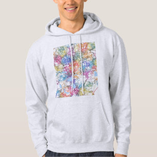 Stadsplattegrond van Coimbatore Tamil Nadu Hoodie