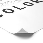 Stadsplattegrond van Colorado Springs Poster (Hoek)