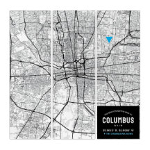 Stadsplattegrond van Columbus, Ohio + Marker Thuis