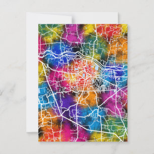 Stadsplattegrond van Cumilla Bangladesh Briefkaart