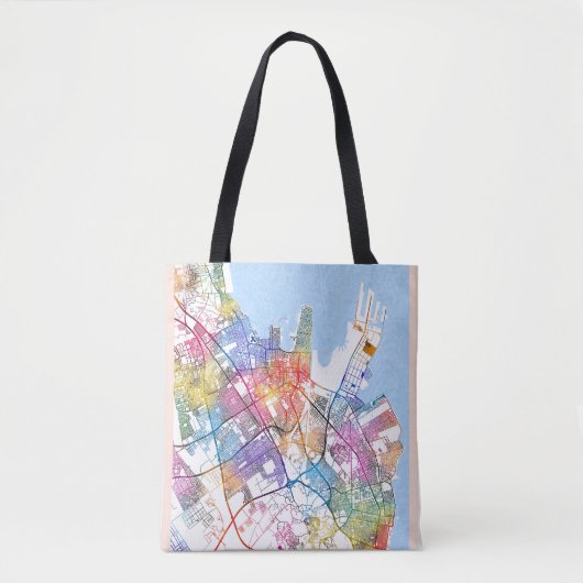Stadsplattegrond van Dammam, Saoedi-Arabië Tote Bag (Voorkant)