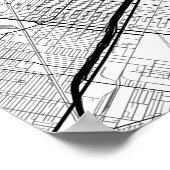 Stadsplattegrond van Detroit, Michigan + Markeer u Poster (Hoek)