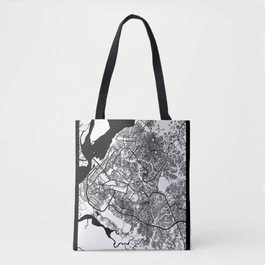 Stadsplattegrond van Douala Kameroen Tote Bag (Voorkant)