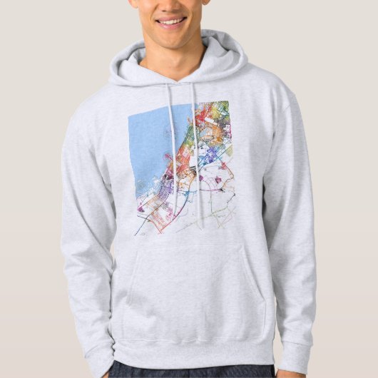 Stadsplattegrond van Dubai VAE Hoodie (Voorkant)