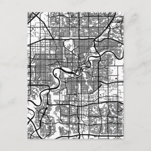 Stadsplattegrond van Edmonton Canada Briefkaart