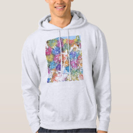 Stadsplattegrond van Fortaleza Brazilië Hoodie