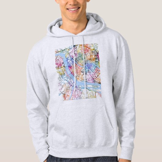 Stadsplattegrond van Fuzhou China Hoodie (Voorkant)