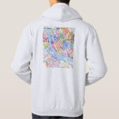Stadsplattegrond van Fuzhou China Hoodie (Achterkant)