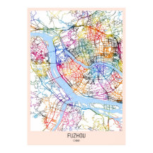 Stadsplattegrond van Fuzhou China