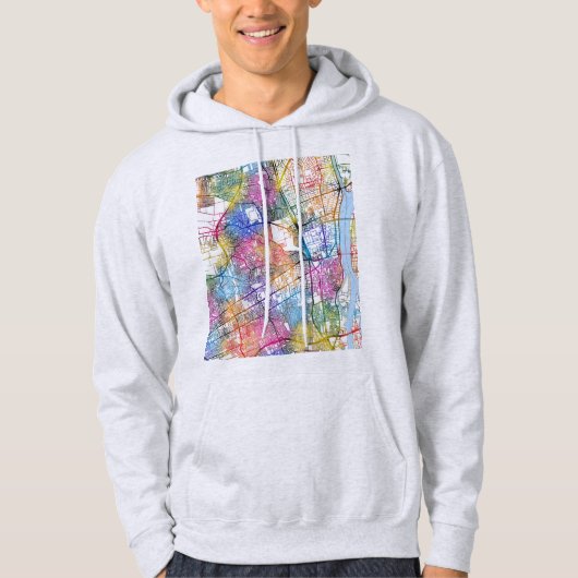 Stadsplattegrond van Giza Egypte Hoodie (Voorkant)