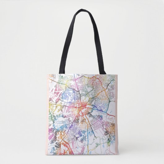 Stadsplattegrond van Harare Zimbabwe Tote Bag (Voorkant)