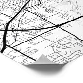 Stadsplattegrond van Indianapolis + Markeer uw loc Poster (Hoek)