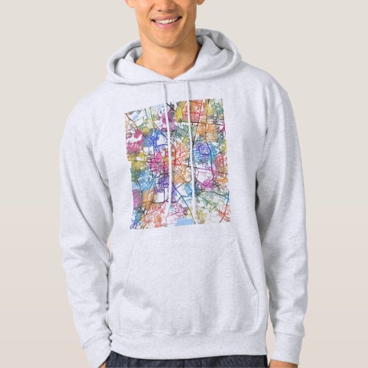 Stadsplattegrond van Indore Madhya Pradesh Hoodie (Voorkant)