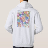 Stadsplattegrond van Indore Madhya Pradesh Hoodie (Achterkant)