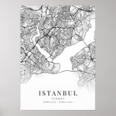 Stadsplattegrond van Istanbul Poster (Voorkant)
