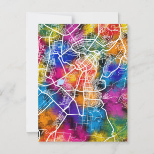 Stadsplattegrond van Jerevan Armenië Briefkaart