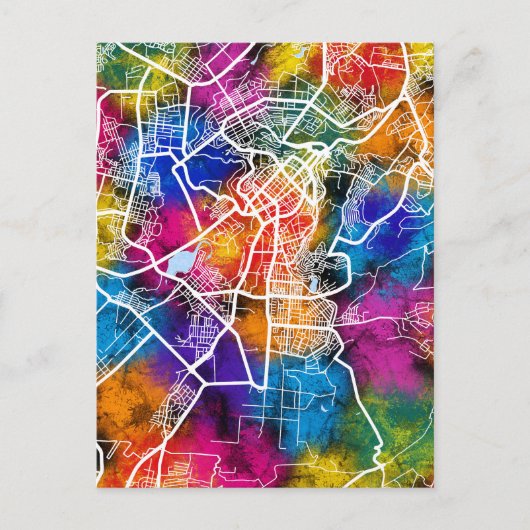 Stadsplattegrond van Jerevan Armenië Briefkaart (Voorkant)