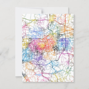 Stadsplattegrond van Jinan China Briefkaart
