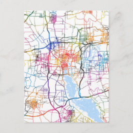 Stadsplattegrond van Jining China Briefkaart