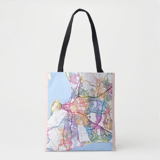 Stadsplattegrond van Kaapstad Zuid-Afrika Tote Bag (Voorkant)