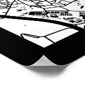 Stadsplattegrond van Kampala Oeganda Poster (Hoek)