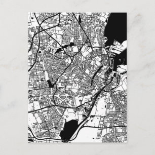 Stadsplattegrond van Kopenhagen Denemarken Briefkaart