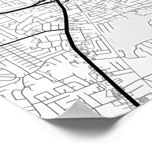 Stadsplattegrond van Louisville + Markeer uw locat Poster (Hoek)