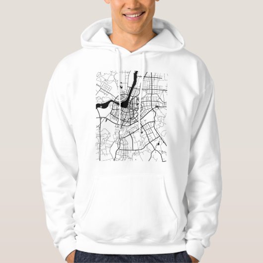 Stadsplattegrond van Lu'An China Hoodie (Voorkant)
