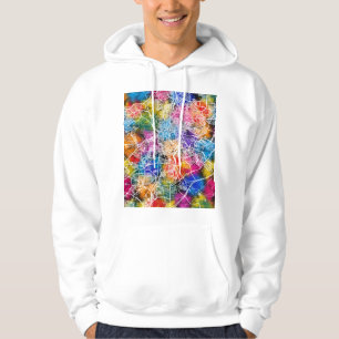 Stadsplattegrond van Madrid Spanje Hoodie