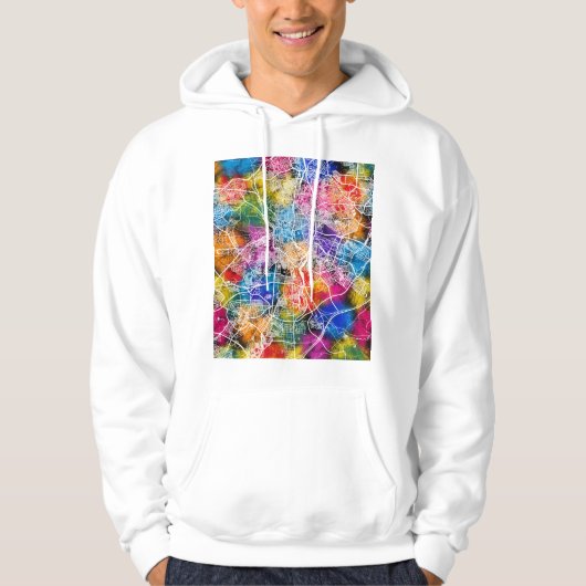 Stadsplattegrond van Madrid Spanje Hoodie (Voorkant)