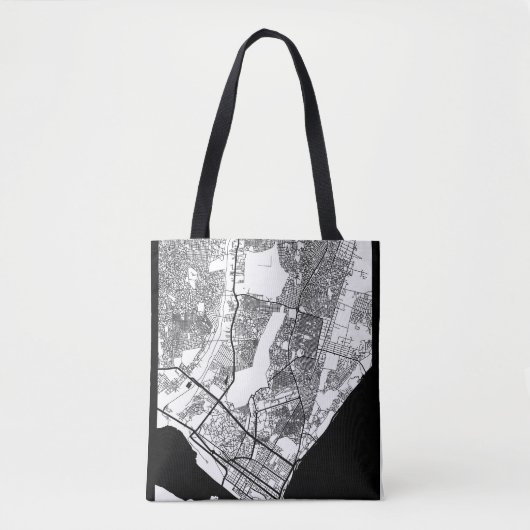 Stadsplattegrond van Maputo Mozambique Tote Bag (Voorkant)