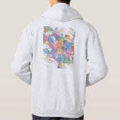 Stadsplattegrond van Mashhad Iran Hoodie (Achterkant)