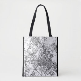 Stadsplattegrond van Meerut Uttar Pradesh Tote Bag