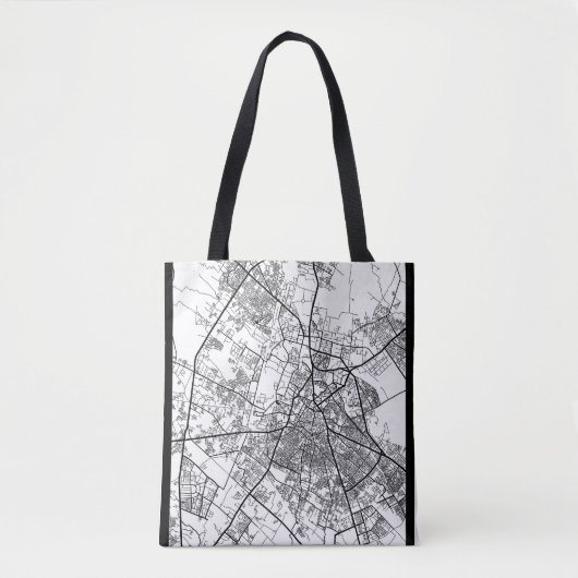 Stadsplattegrond van Meerut Uttar Pradesh Tote Bag (Voorkant)