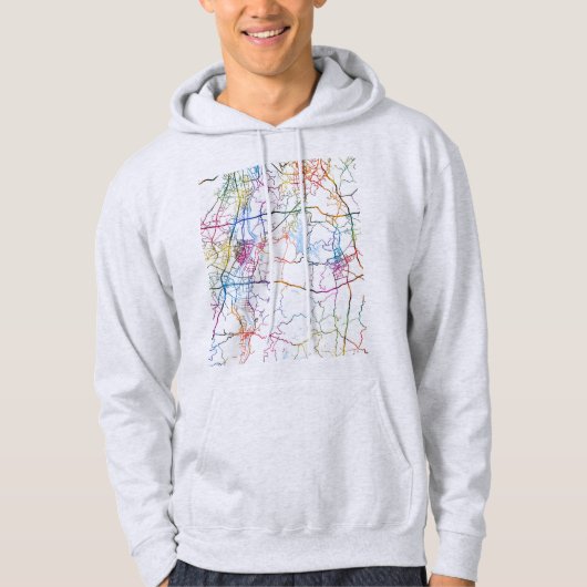 Stadsplattegrond van Meishan China Hoodie (Voorkant)