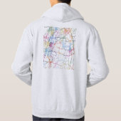 Stadsplattegrond van Meishan China Hoodie (Achterkant)