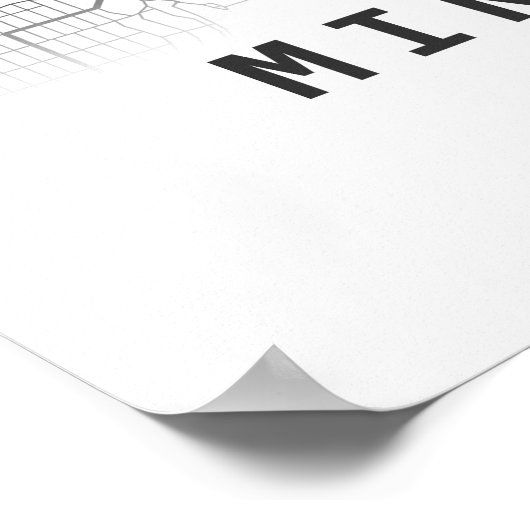 Stadsplattegrond van Minneapolis Poster (Hoek)