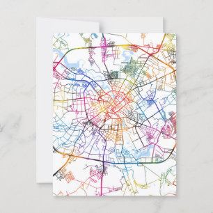 Stadsplattegrond van Minsk Wit-Rusland Briefkaart