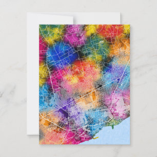 Stadsplattegrond van Mogadishu Somalië Briefkaart